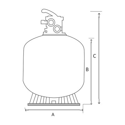 Top Mount Sand Filter 550 Dia - Image 3